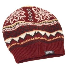 Muk Luks Fair Isle Pattern Knit Reversible Beanie Hat